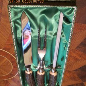 NWB -ANTON WIGEN JR - SOLINGEN GERMANY CARVING SET